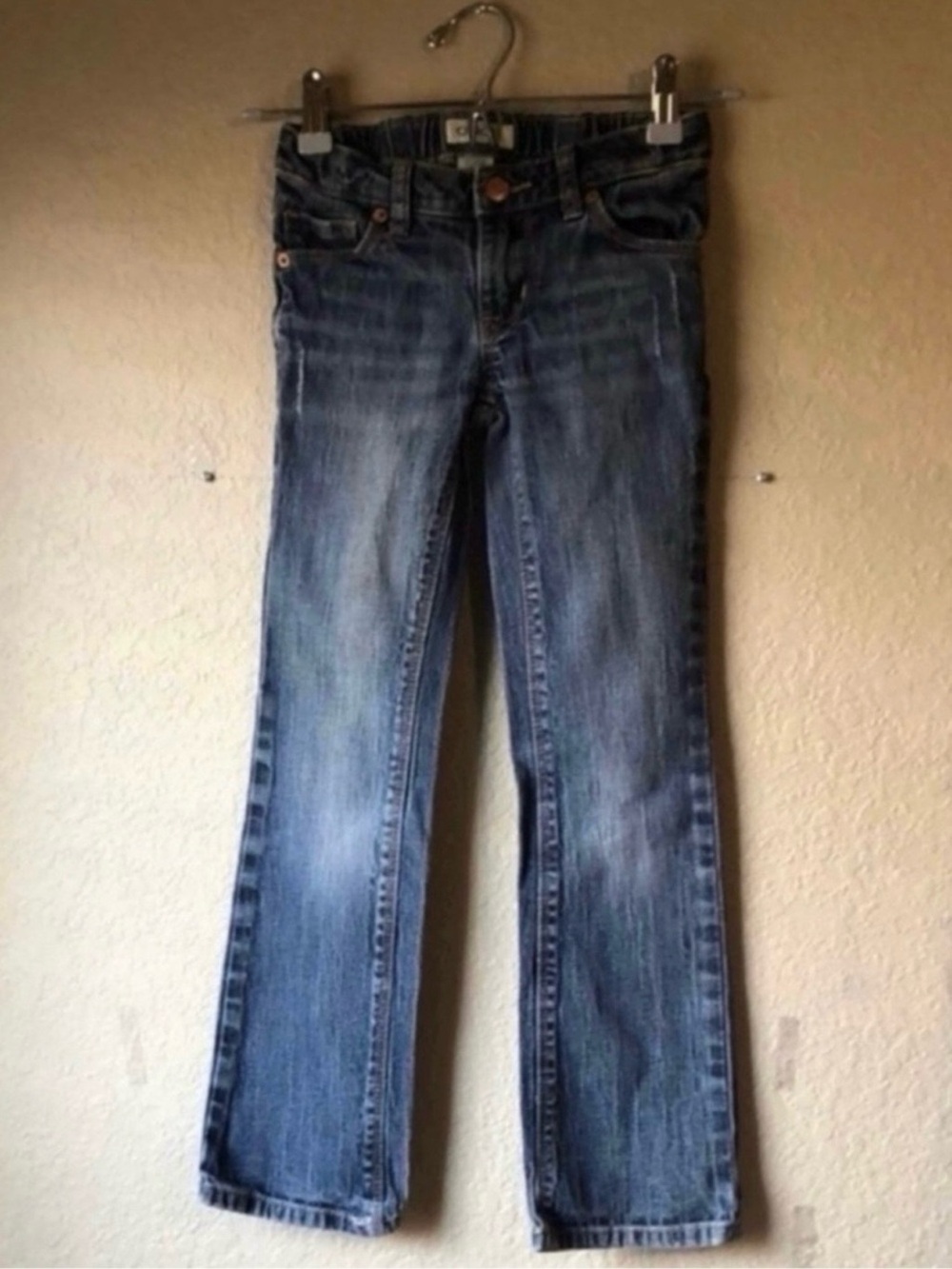 Cherokee Jeans Girls Denim Casual Y2K Distressed Straight Leg Blue Jeans Girls 7